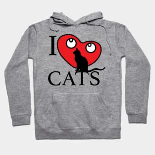 I Love cat Merch Hoodie